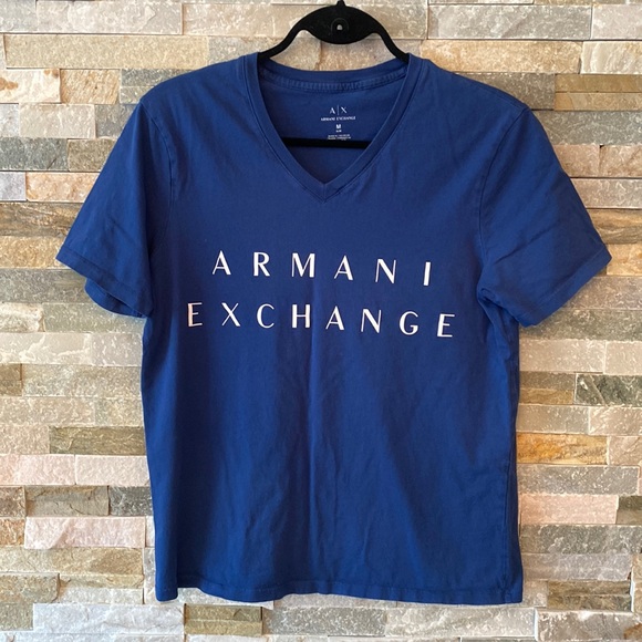 Armani exchange blue t-shirt size medium - Picture 3 of 6